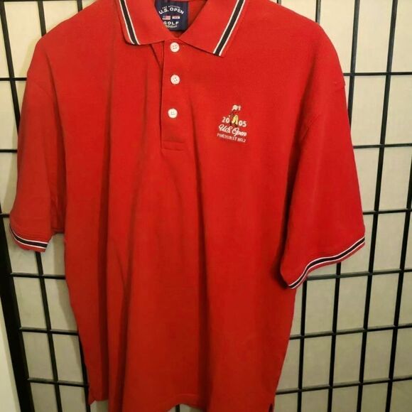 The Official U.S. Open Golf Collection Red 2005 Shirt from Pinehurst No. 2 Large - Picture 1 of 5